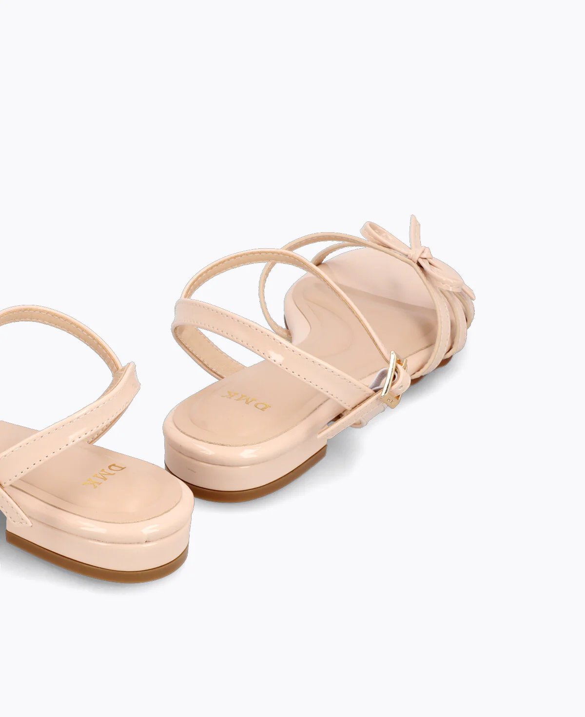 Aurora Bow Flat Sandals - Nude - Image 3