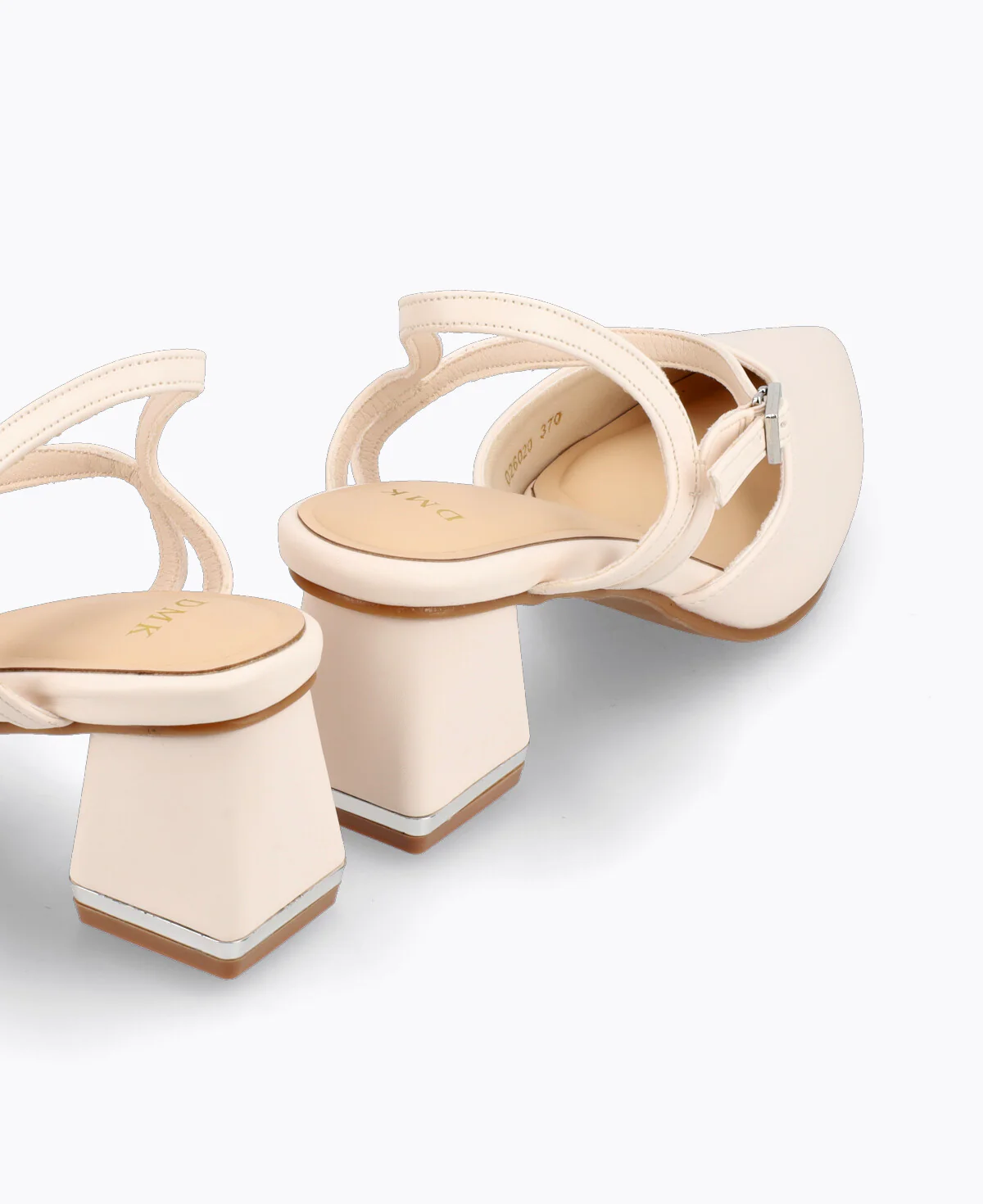 Belle Block Heel Pumps - Beige - Image 3