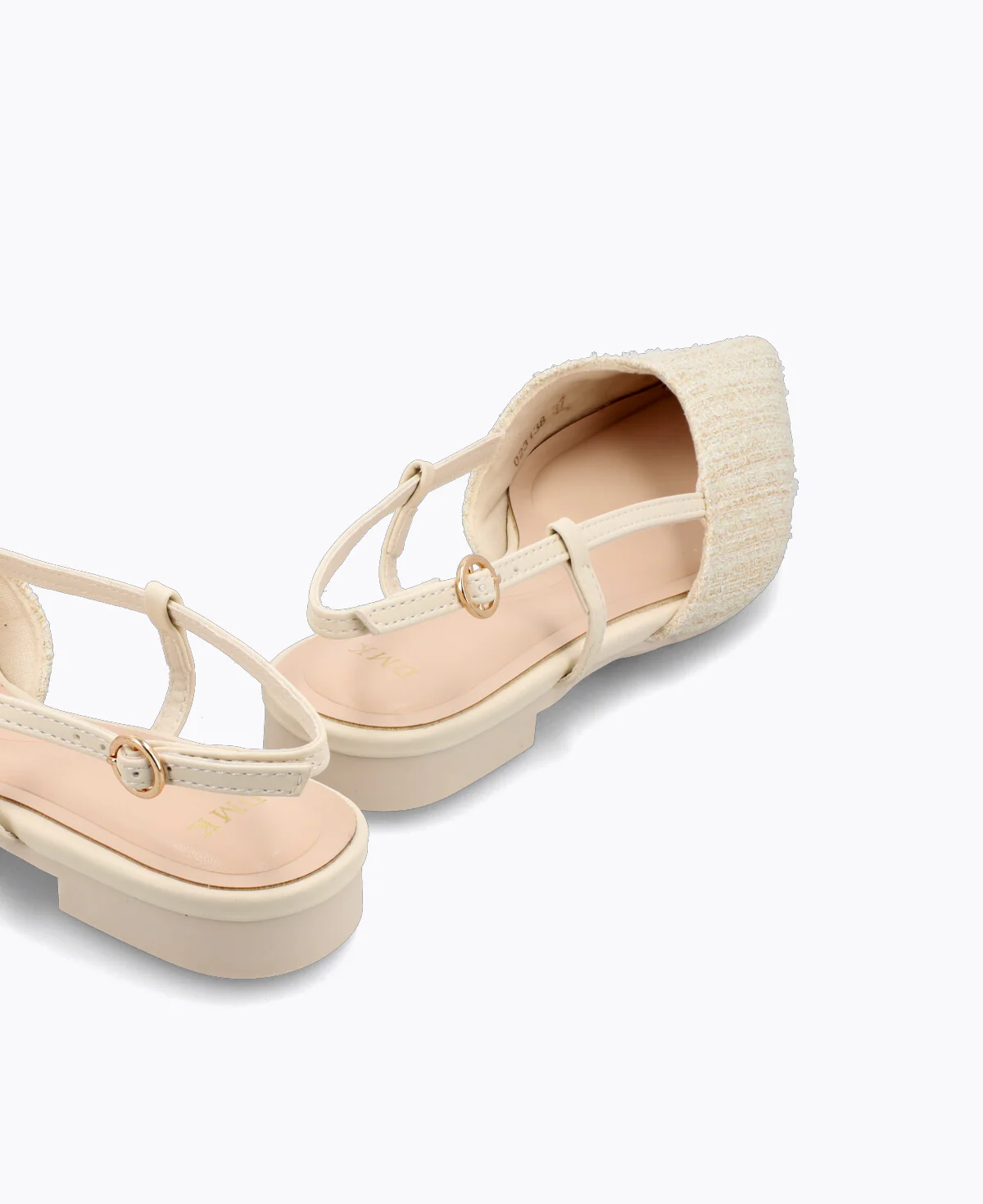 Brianna Slingback Flat Pumps - Beige (Tweed) - Image 3