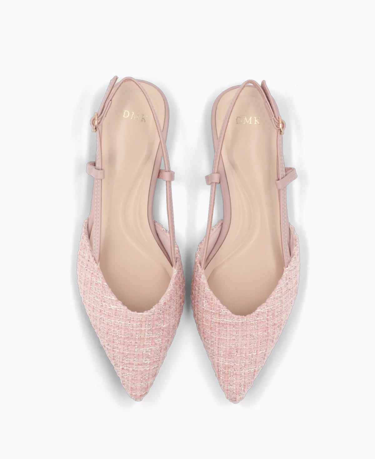 Brianna Slingback Flat Pumps - Pink (Tweed) - Image 4