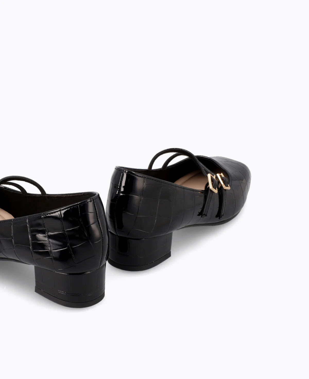 Carrie Mary Janes - Black (Croc) - Image 3