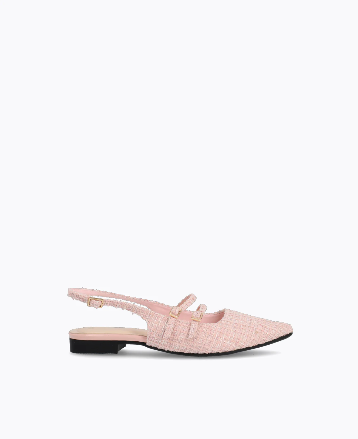 Inca Slingback Mary Jane Flats V2 - Pink (Tweed)