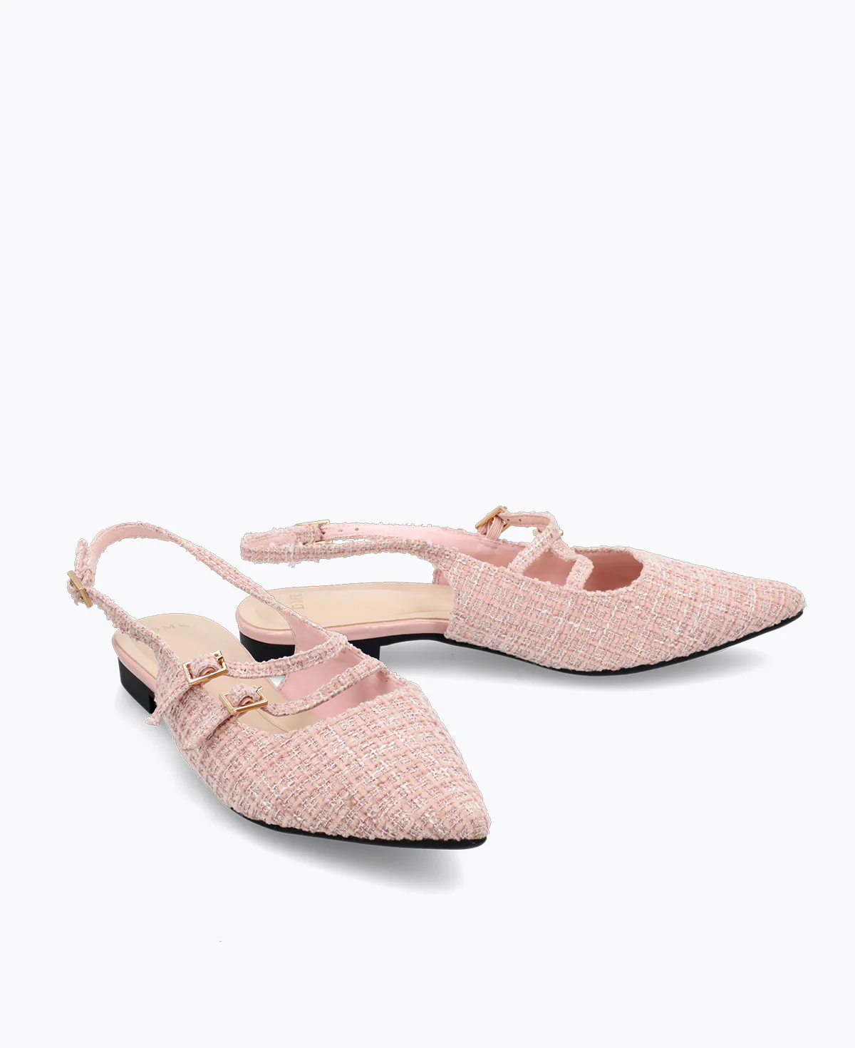 Inca Slingback Mary Jane Flats V2 - Pink (Tweed) - Image 2