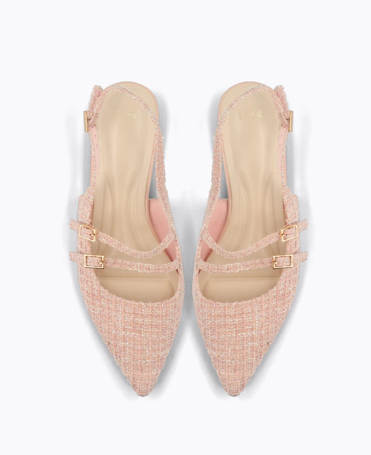 Inca Slingback Mary Jane Flats V2 - Pink (Tweed) - Image 4