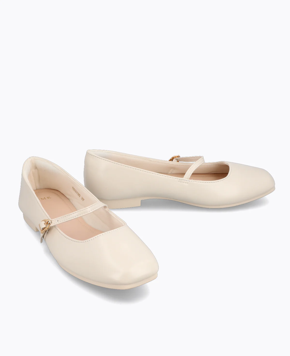 Juliana Mary Jane Flats - Beige - Image 2