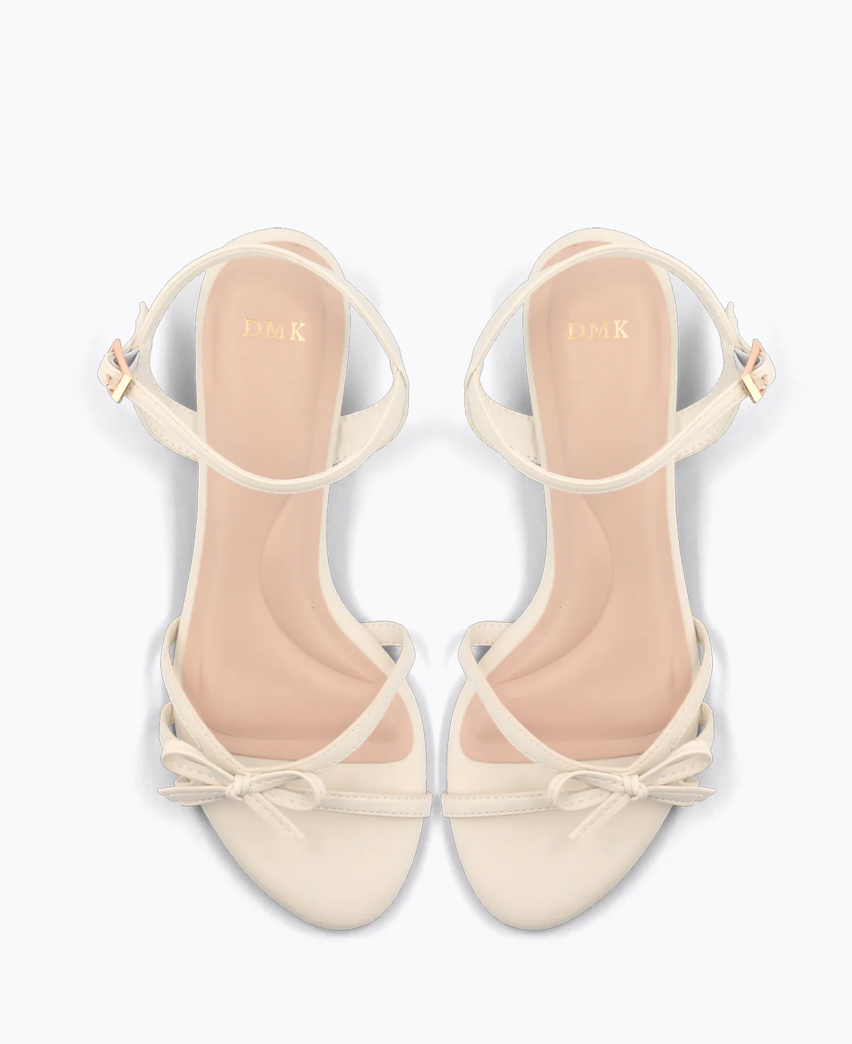Leah Bow Heel Sandals - Beige - Image 4