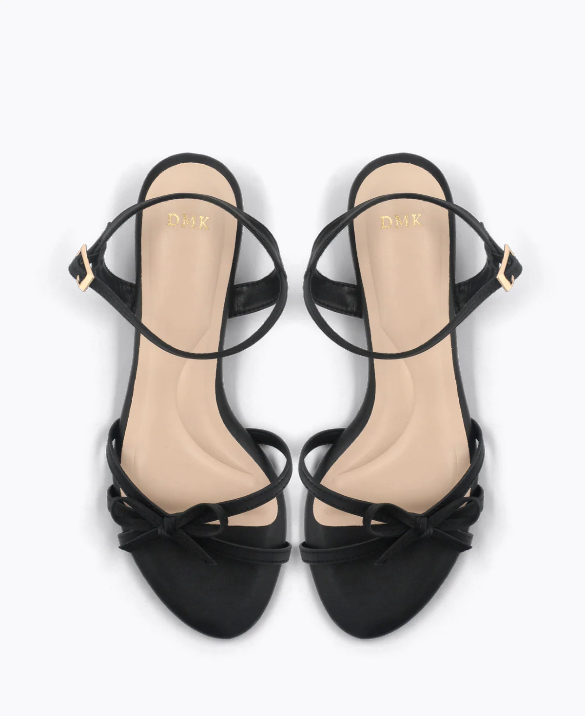 Leah Bow Heel Sandals - Black - Image 4