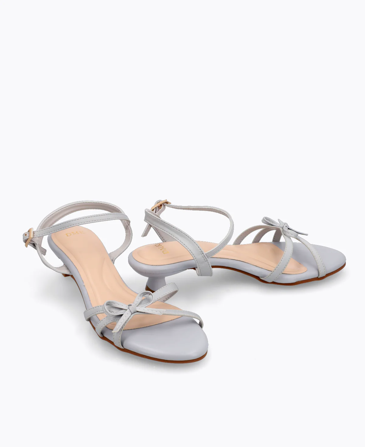 Leah Bow Heel Sandals - Blue - Image 2