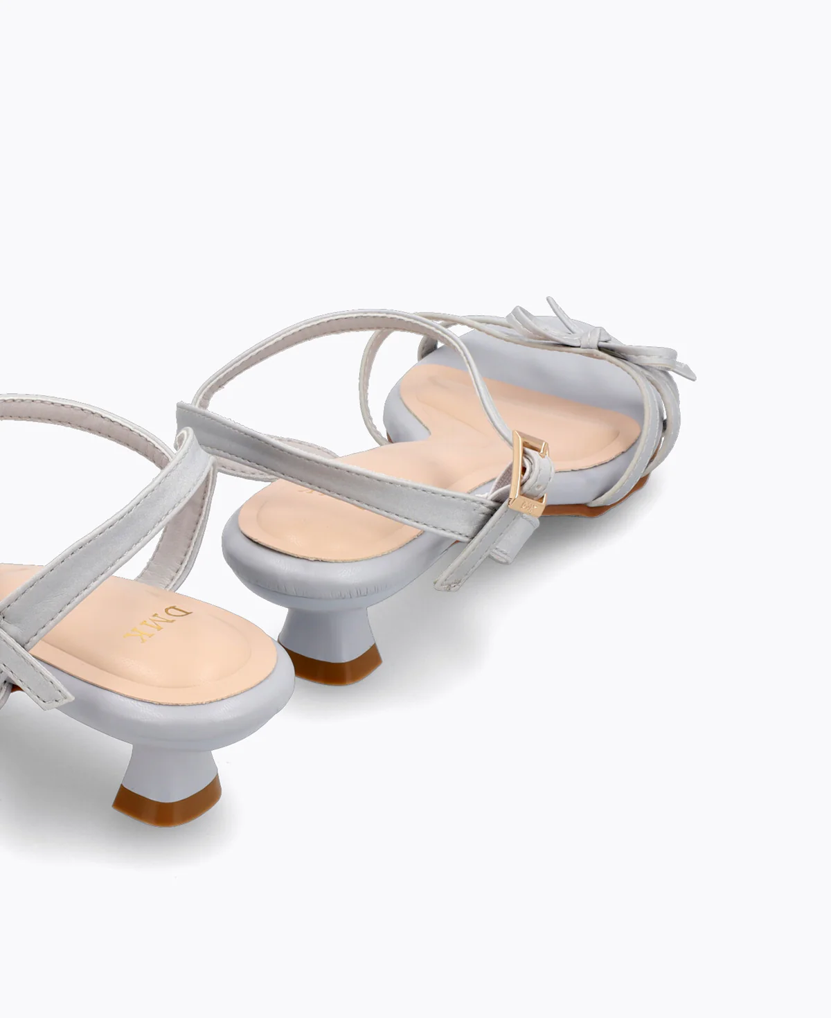 Leah Bow Heel Sandals - Blue - Image 3