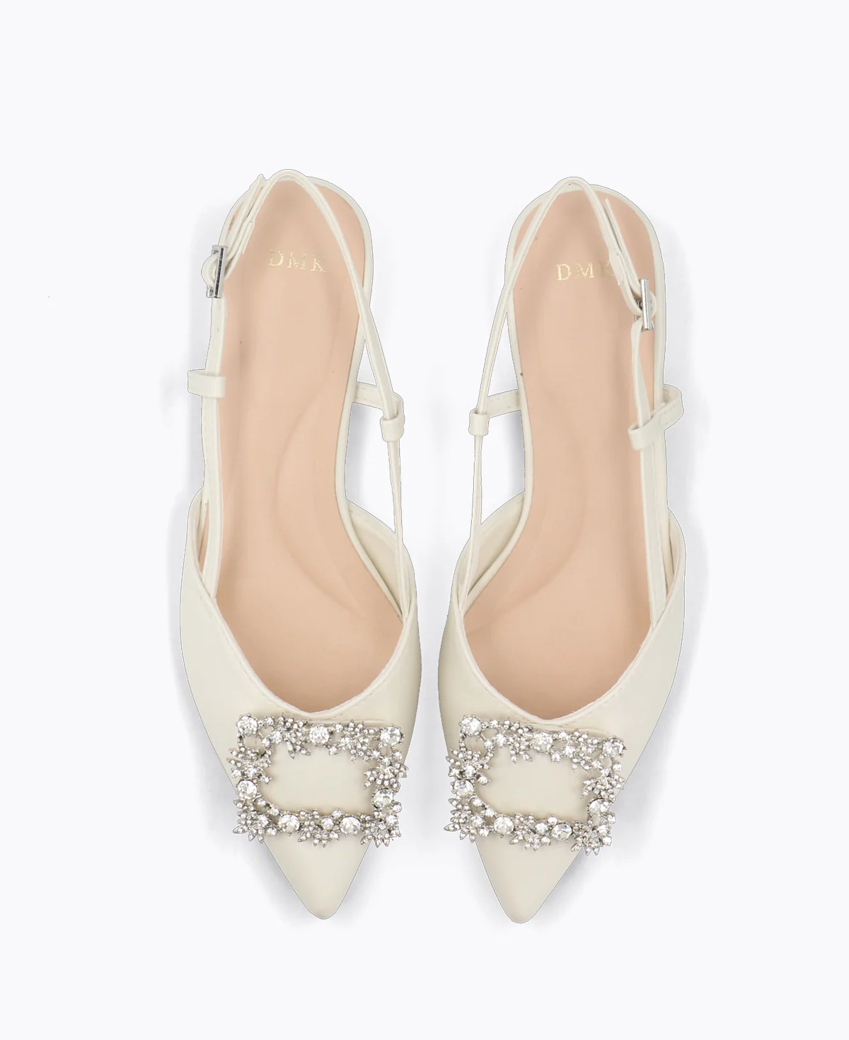 Leona Slingback Flat Pumps - Pearl Beige - Image 4