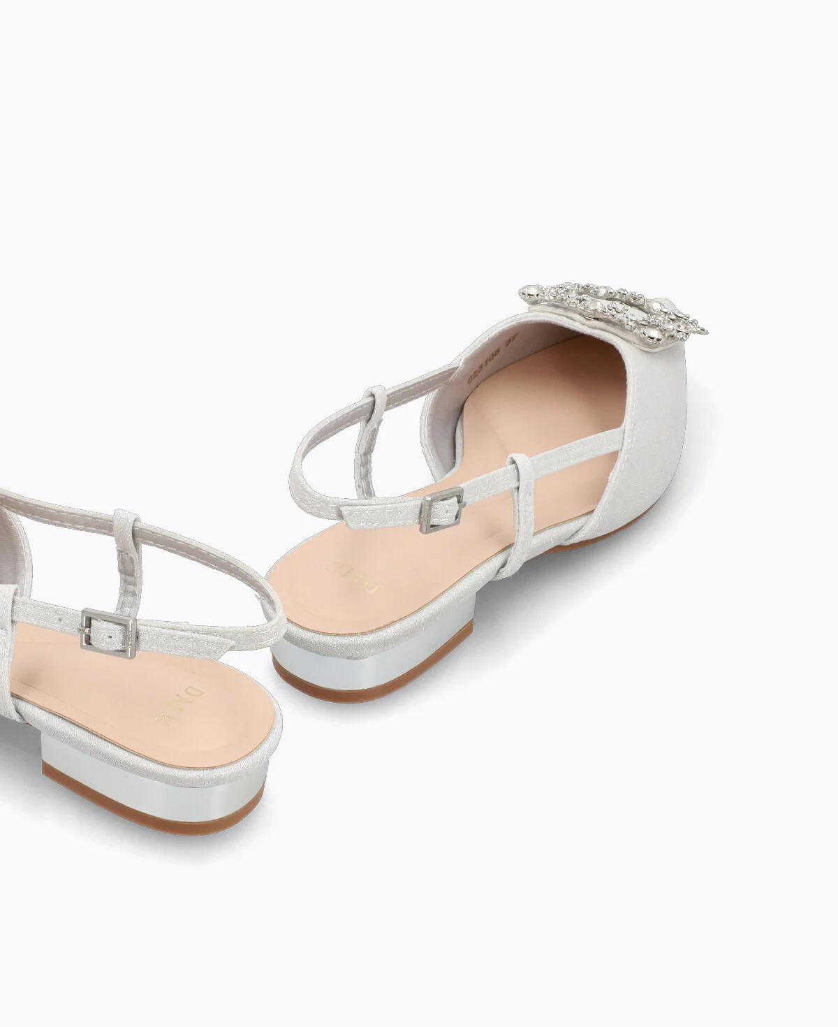 Leona Slingback Flat Pumps - Silver - Image 3
