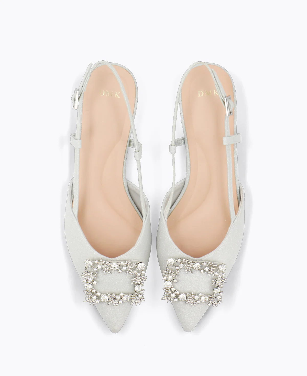 Leona Slingback Flat Pumps - Silver - Image 4