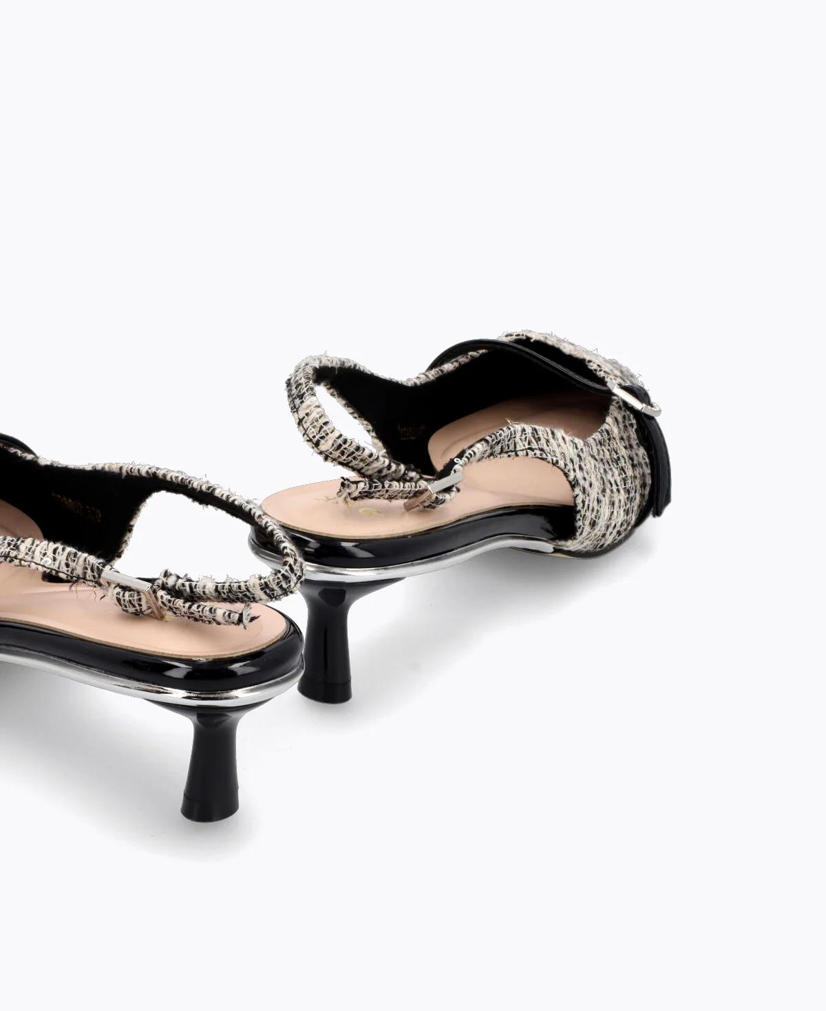 Mira Slingback Heel Pumps - Black - Image 3