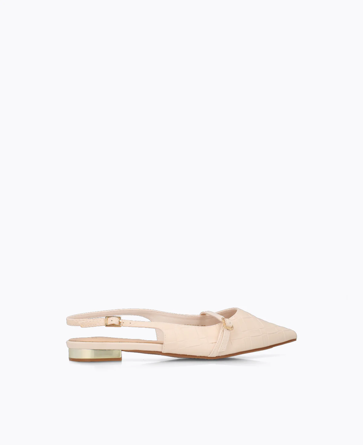 Raelyn Slingback Flat Pumps - Beige