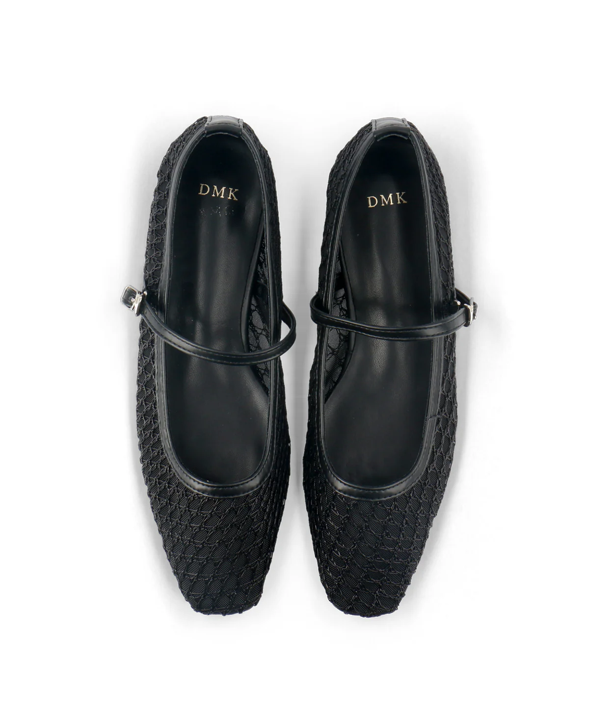 Thea Mesh Mary Jane Flats - Black - Image 4