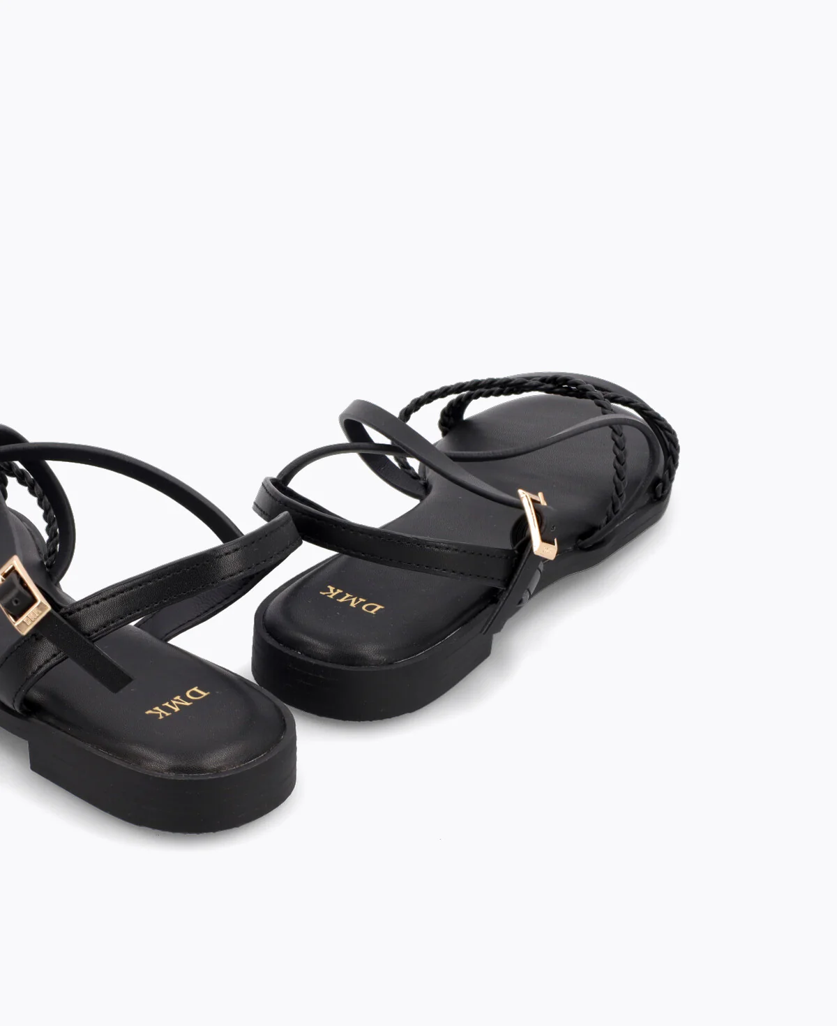 Zoey Flat Sandals - Black - Image 3